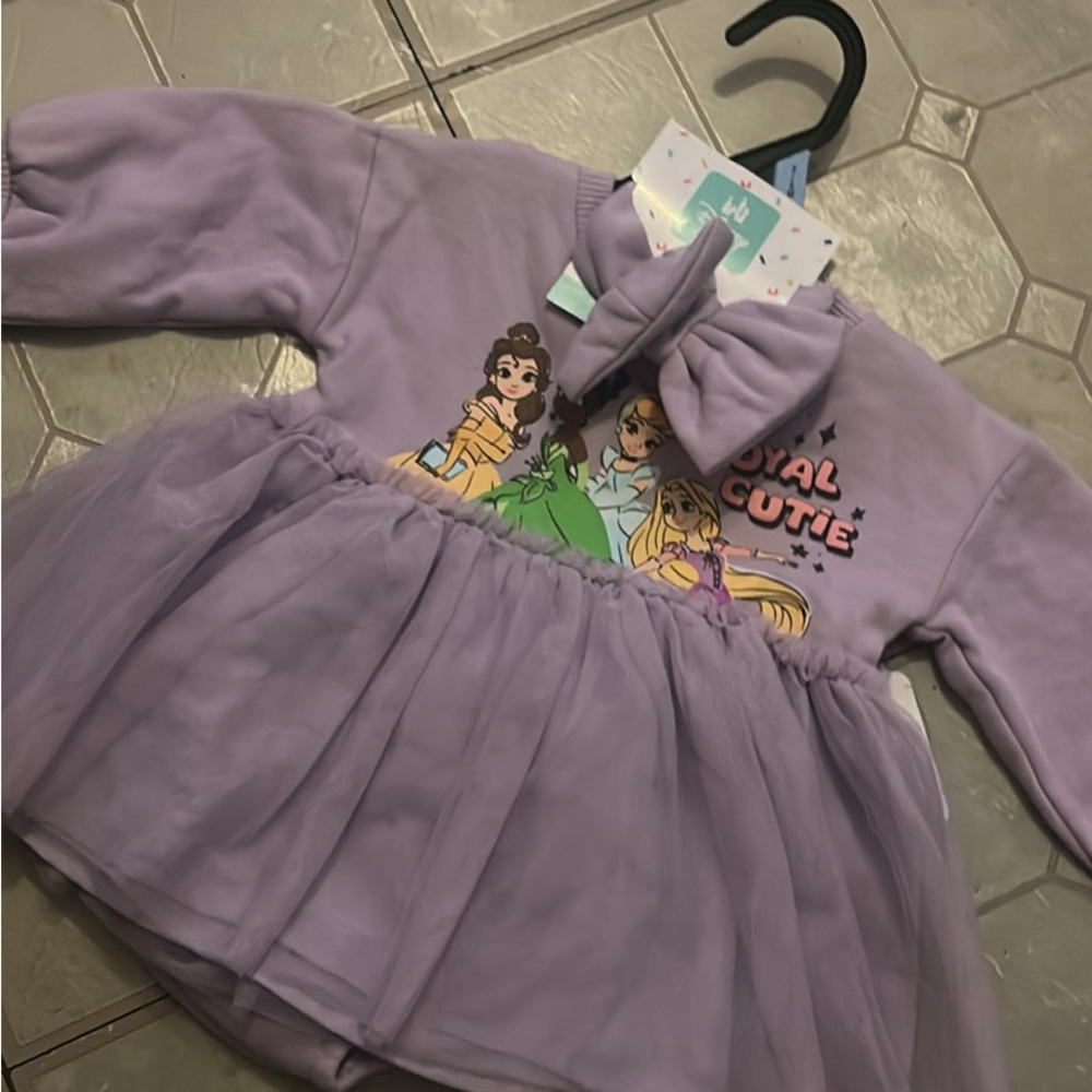 Disney Purple Princess Casual Dress for Kids
